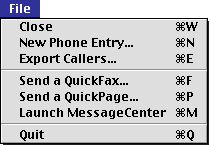 [Telephony FileMenu]